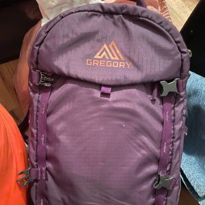 XXL Gregory Hiking Backpack Purple and Orange